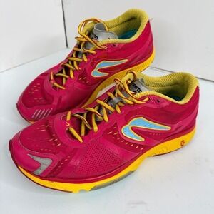 Newton Motion IV Running Shoes Pink Cranberry Yellow Women's 7.5